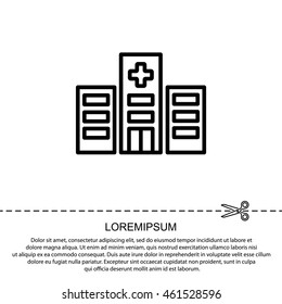 Web line icon. Hospital