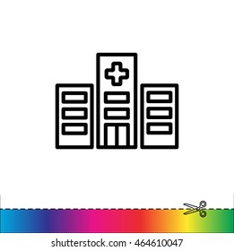 Web line icon. Hospital
