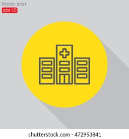 Web line icon. Hospital
