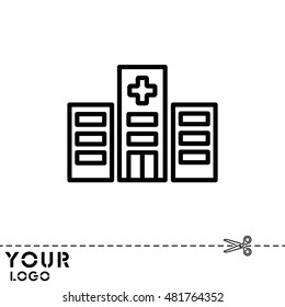 Web line icon. Hospital