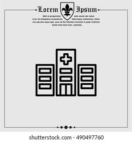 Web line icon. Hospital