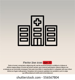 Web line icon. Hospital