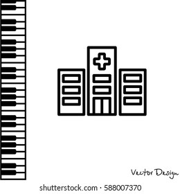 Web line icon. Hospital