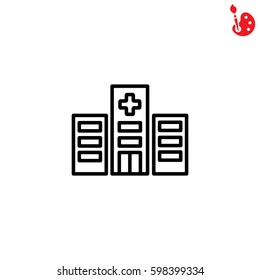 Web line icon. Hospital