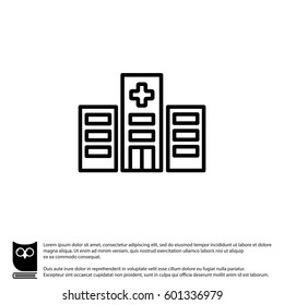 Web line icon. Hospital