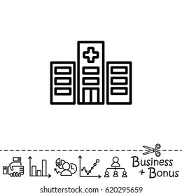 Web line icon. Hospital