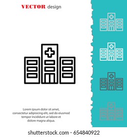 Web line icon. Hospital