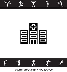 Web line icon. Hospital