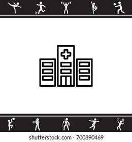 Web line icon. Hospital