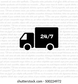 Web line icon. Hour shipping