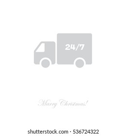 Web line icon. Hour shipping