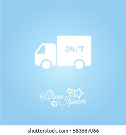 Web line icon. Hour shipping