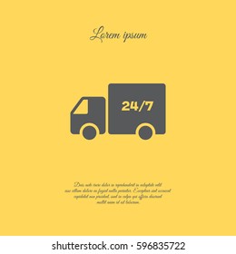 Web line icon. Hour shipping