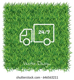 Web line icon. Hour shipping