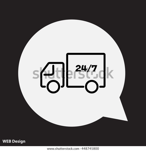 Web line icon. Hour
shipping