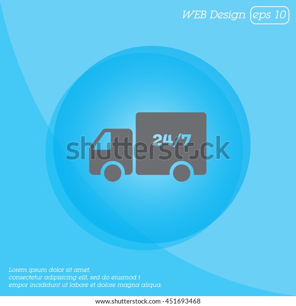 Web line icon. Hour
shipping