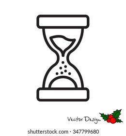 Web line icon. Hourglass