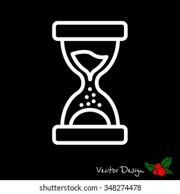 Web line icon. Hourglass