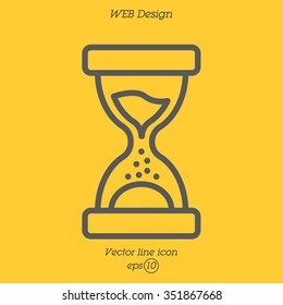 Web line icon. Hourglass