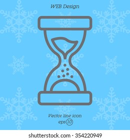 Web line icon. Hourglass