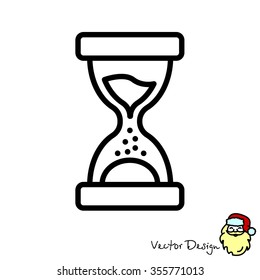 Web line icon. Hourglass