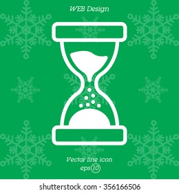 Web line icon. Hourglass