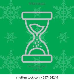 Web line icon. Hourglass