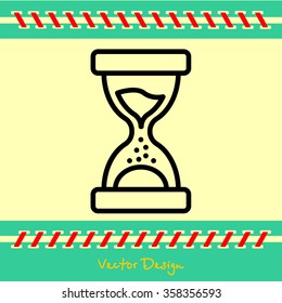 Web line icon. Hourglass