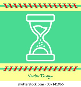 Web line icon. Hourglass