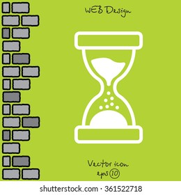 Web line icon. Hourglass