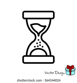 Web line icon. Hourglass
