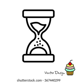 Web line icon. Hourglass