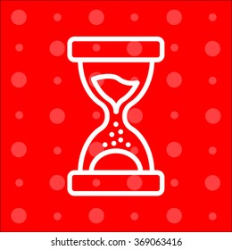 Web line icon. Hourglass