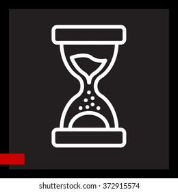 Web line icon. Hourglass