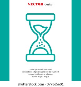 Web line icon. Hourglass