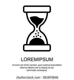 Web line icon. Hourglass