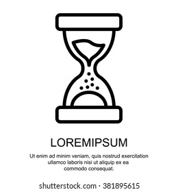 Web line icon. Hourglass