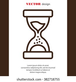 Web line icon. Hourglass