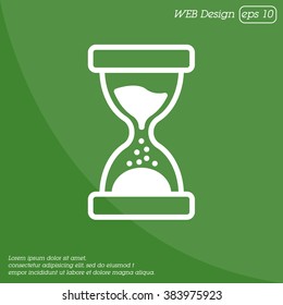 Web line icon. Hourglass
