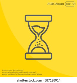 Web line icon. Hourglass