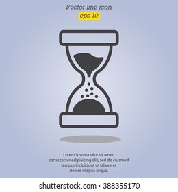 Web line icon. Hourglass