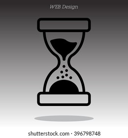 Web line icon. Hourglass