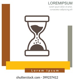 Web line icon. Hourglass