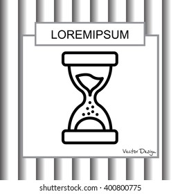 Web line icon. Hourglass