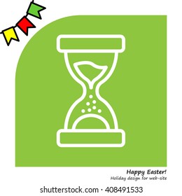 Web line icon. Hourglass