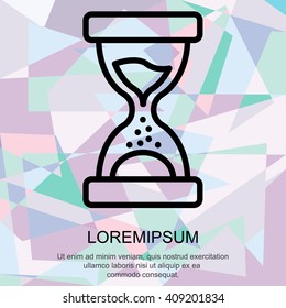 Web line icon. Hourglass