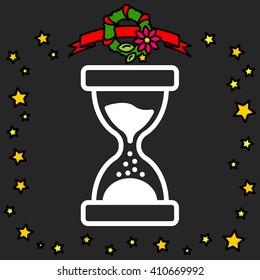 Web line icon. Hourglass