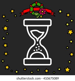Web line icon. Hourglass