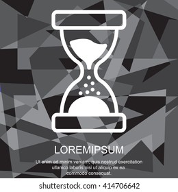 Web line icon. Hourglass
