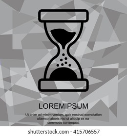Web line icon. Hourglass